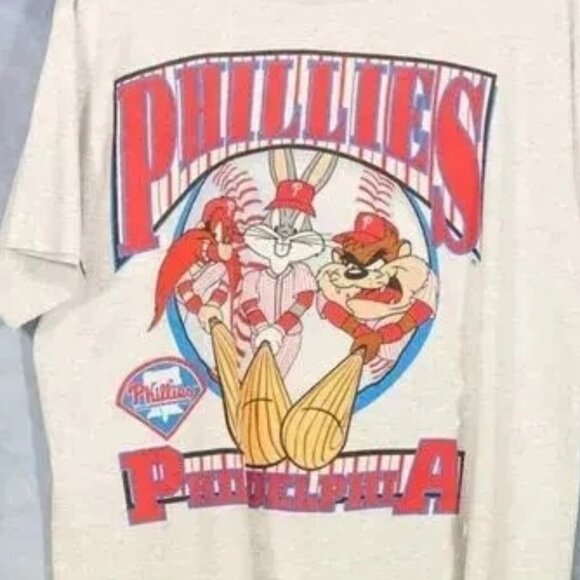 1993 MLB Philadelphia Phillies Looney Tunes T Shirt, MLB Unisex - Picture 2 of 5